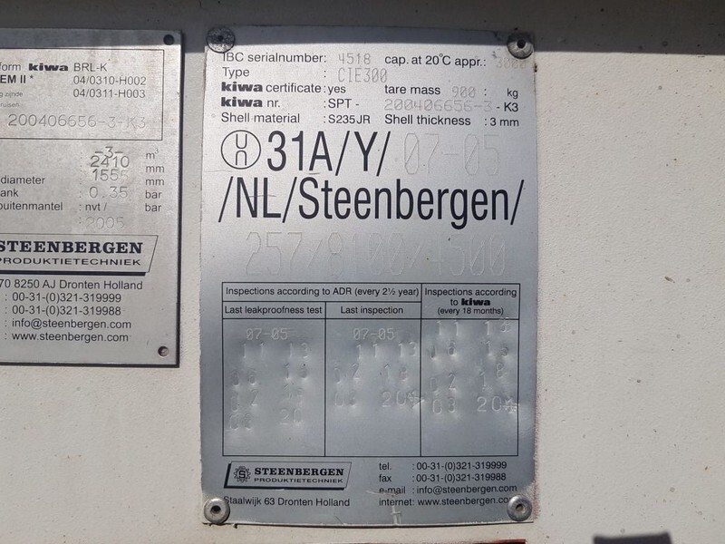 Dieseltank Steenbergen 3000 liter Kiwa IBC Dieseltank - Serbatoio di stoccaggio: foto 3 Dieseltank Steenbergen 3000 liter Kiwa IBC Dieseltank - Serbatoio di stoccaggio: foto 3