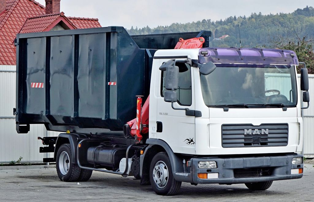 MAN TGL 7.150 Abrollkipper + Kran !! MAN TGL 7.150 Abrollkipper + Kran !! - Camion con gru, Autocarro scarrabile: foto 3 MAN TGL 7.150 Abrollkipper + Kran !! MAN TGL 7.150 Abrollkipper + Kran !! - Camion con gru, Autocarro scarrabile: foto 3