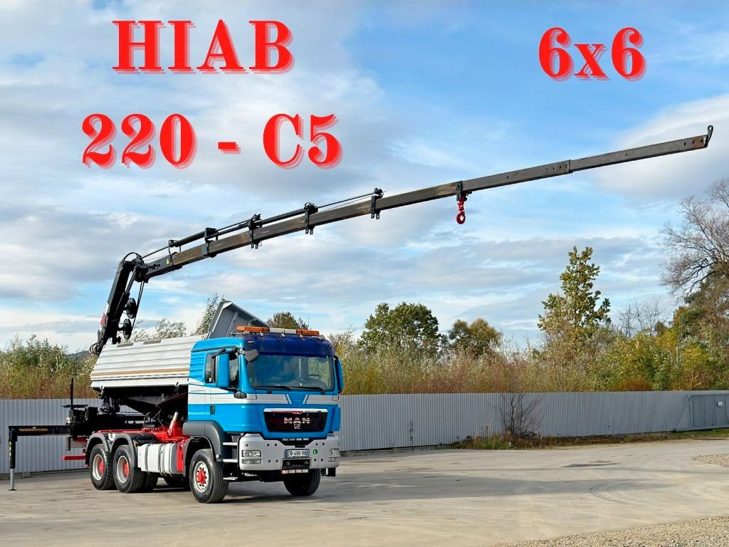 MAN TGS 26.480 * HIAB 220 - C5 + FUNK / 6x6 - Camion con gru: foto 1 MAN TGS 26.480 * HIAB 220 - C5 + FUNK / 6x6 - Camion con gru: foto 1