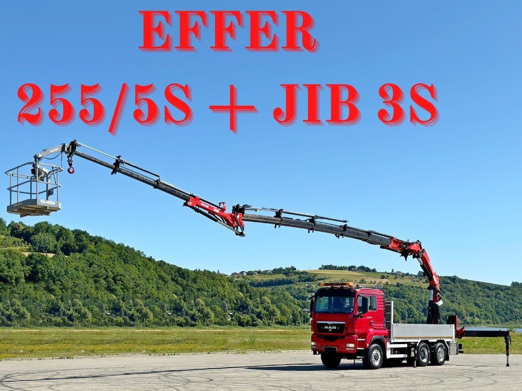 MAN TGS 28.480 * EFFER 255/5S + JIB 3S + FUNK * TOP - Camion con gru: foto 1 MAN TGS 28.480 * EFFER 255/5S + JIB 3S + FUNK * TOP - Camion con gru: foto 1