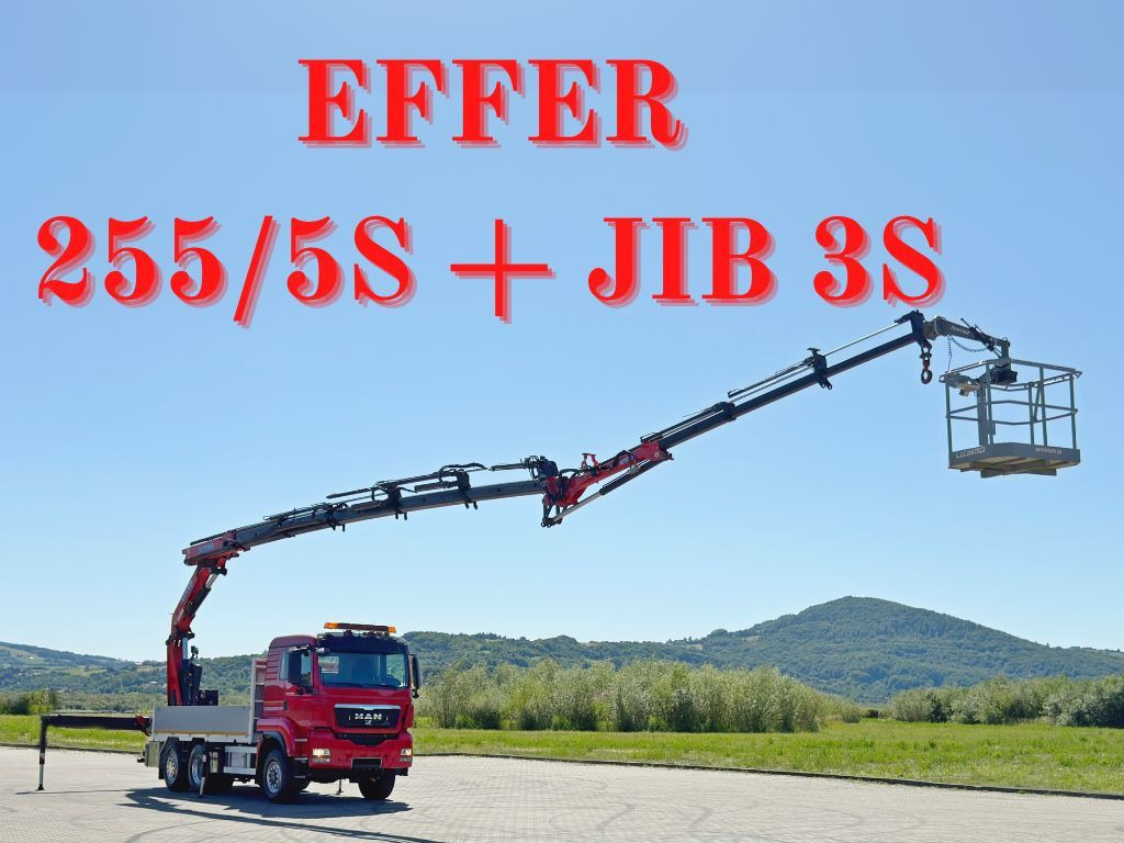 MAN TGS 28.480 * EFFER 255/5S + JIB 3S + FUNK * TOP - Camion con gru: foto 1 MAN TGS 28.480 * EFFER 255/5S + JIB 3S + FUNK * TOP - Camion con gru: foto 1