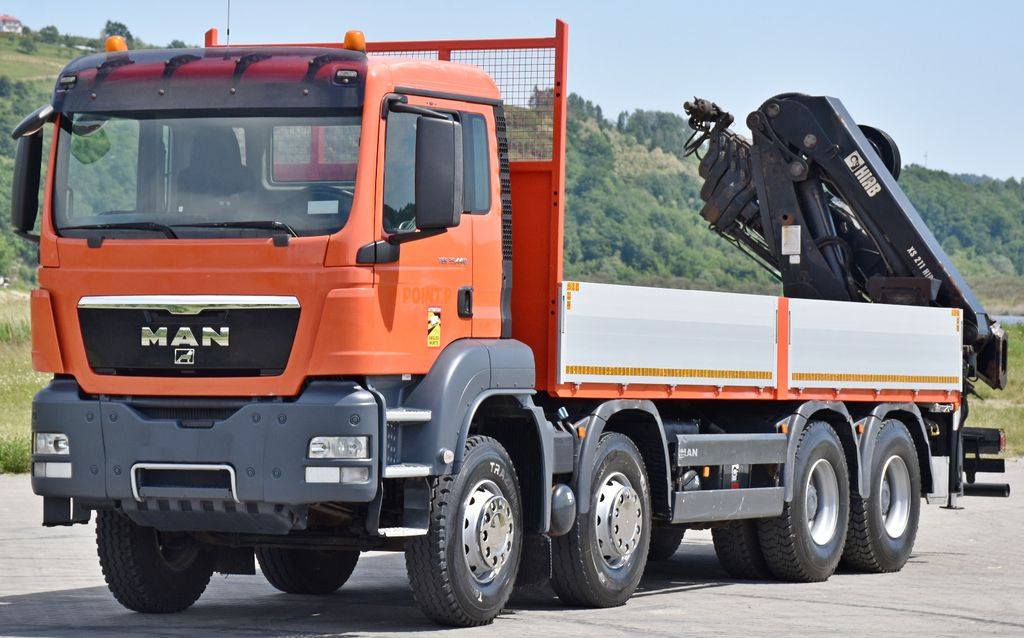 MAN TGS 35.440 * HIAB 211 E-6 HIDUO +FUNK / 8x4 - Camion con gru, Autocarro con pianale/ Cassone fisso: foto 4 MAN TGS 35.440 * HIAB 211 E-6 HIDUO +FUNK / 8x4 - Camion con gru, Autocarro con pianale/ Cassone fisso: foto 4