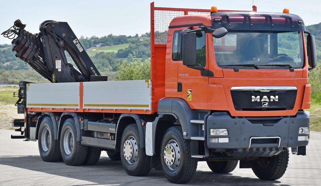 MAN TGS 35.440 * HIAB 211 E-6 HIDUO +FUNK / 8x4 - Camion con gru, Autocarro con pianale/ Cassone fisso: foto 3 MAN TGS 35.440 * HIAB 211 E-6 HIDUO +FUNK / 8x4 - Camion con gru, Autocarro con pianale/ Cassone fisso: foto 3