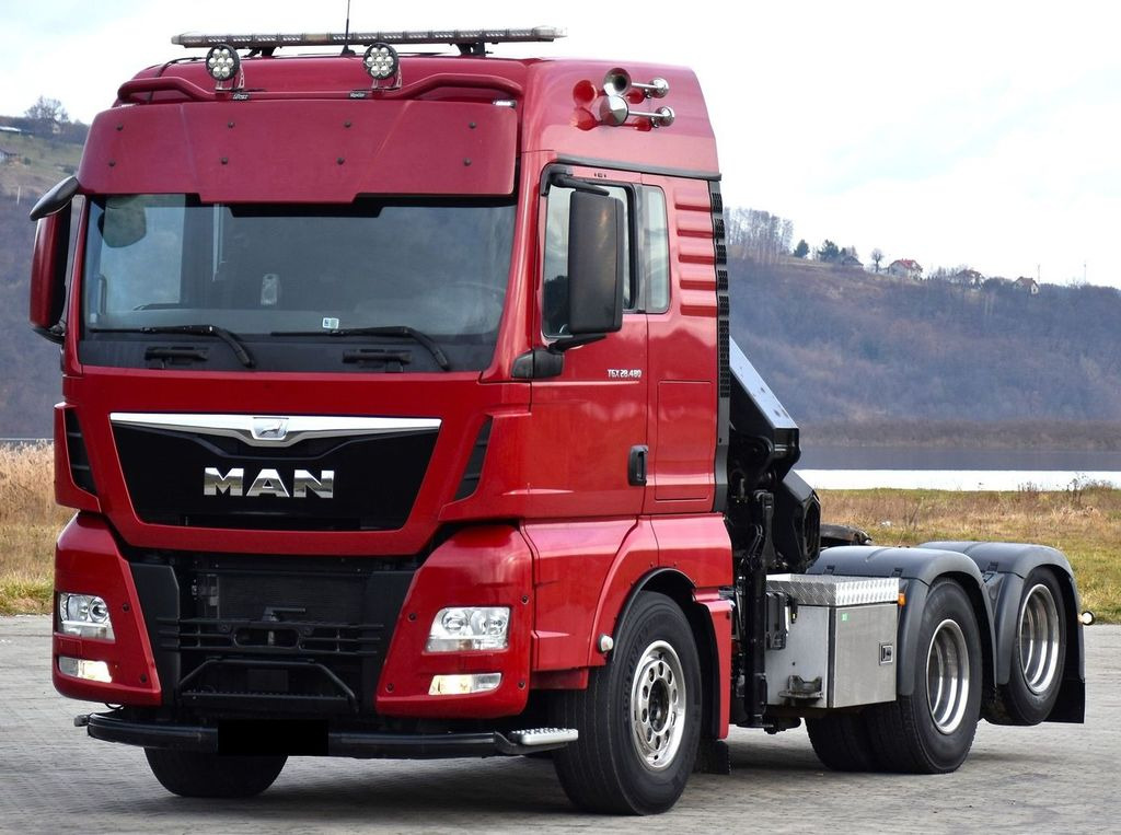 MAN TGX 28.480 Sattelzugmaschine + HMF 2120 K5/FUNK - Camion con gru: foto 3 MAN TGX 28.480 Sattelzugmaschine + HMF 2120 K5/FUNK - Camion con gru: foto 3