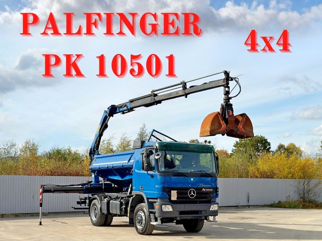 Mercedes-Benz ACTROS 1841 * PK 10501 + FUNK * TOP * 4x4 - Camion con gru: foto 1 Mercedes-Benz ACTROS 1841 * PK 10501 + FUNK * TOP * 4x4 - Camion con gru: foto 1