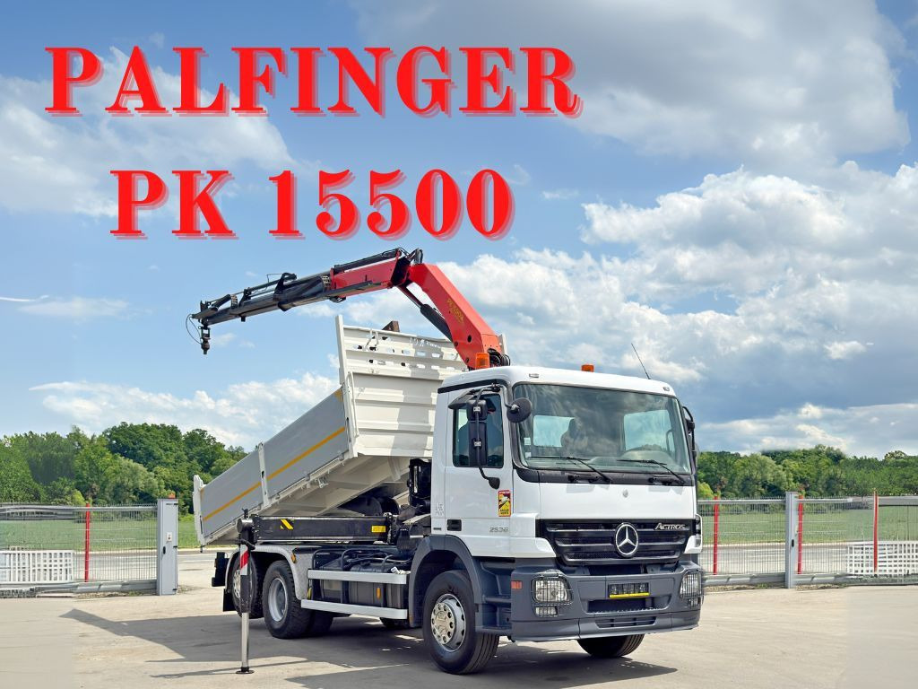 Mercedes-Benz ACTROS 2536* KIPPER 5,30m * PK 15500 + FUNK* TOP - Camion con gru: foto 1 Mercedes-Benz ACTROS 2536* KIPPER 5,30m * PK 15500 + FUNK* TOP - Camion con gru: foto 1
