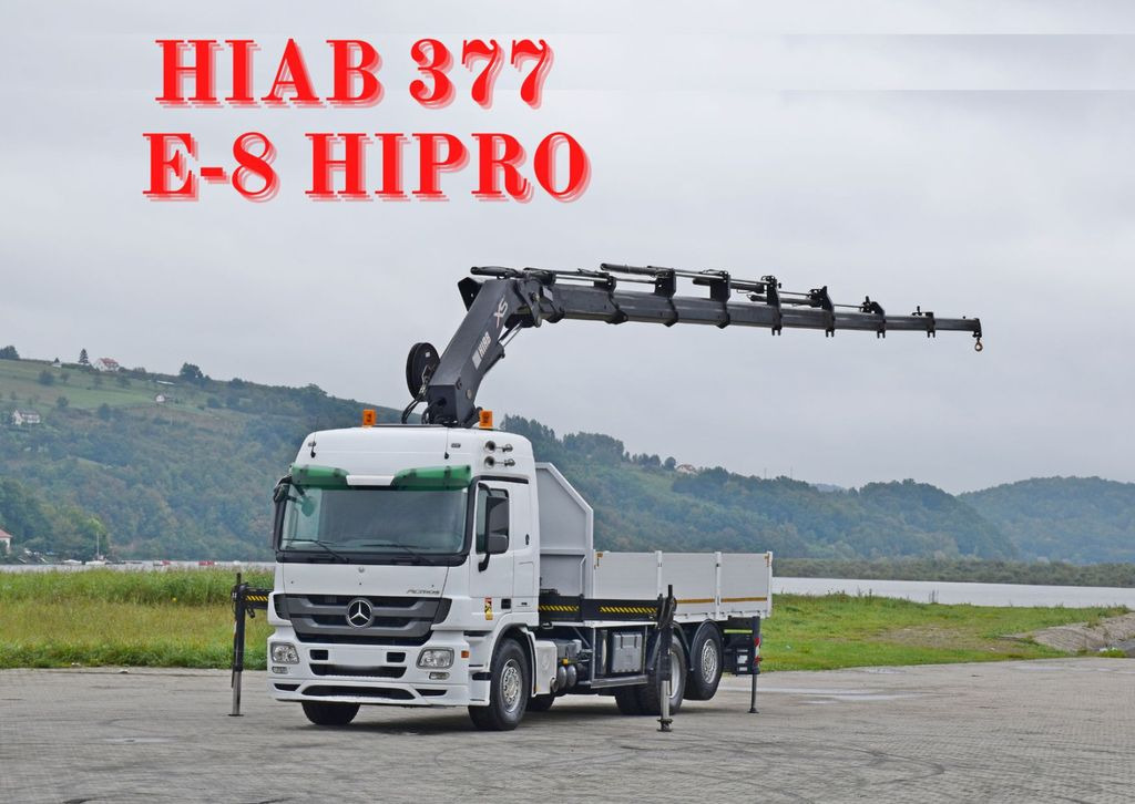 Mercedes-Benz ACTROS 2544 * HIAB 377 E - 8 HIPRO + FUNK* TOP Mercedes-Benz ACTROS 2544 * HIAB 377 E - 8 HIPRO + FUNK* TOP - Camion con gru, Autocarro con pianale/ Cassone fisso: foto 1 Mercedes-Benz ACTROS 2544 * HIAB 377 E - 8 HIPRO + FUNK* TOP Mercedes-Benz ACTROS 2544 * HIAB 377 E - 8 HIPRO + FUNK* TOP - Camion con gru, Autocarro con pianale/ Cassone fisso: foto 1