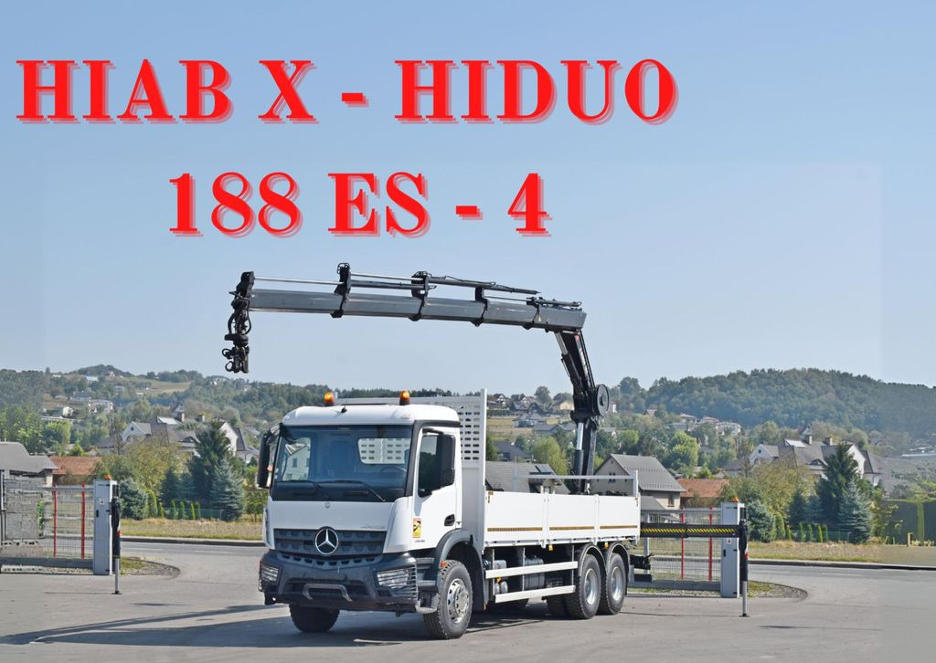 Mercedes-Benz ACTROS 2636 *HIAB X-HIDUO 188 ES-4/FUNK + * 6x4 - Camion con gru, Autocarro con pianale/ Cassone fisso: foto 1 Mercedes-Benz ACTROS 2636 *HIAB X-HIDUO 188 ES-4/FUNK + * 6x4 - Camion con gru, Autocarro con pianale/ Cassone fisso: foto 1