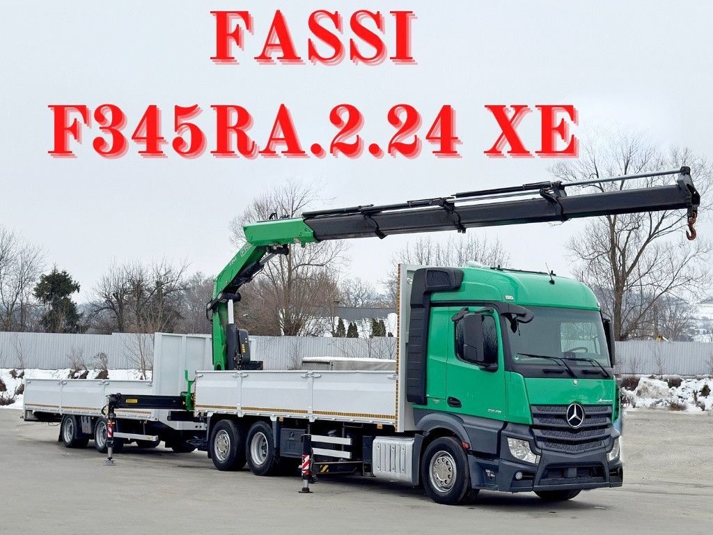 Mercedes-Benz ACTROS 2645 * FASSI F345.24 XE + FUNK + Anhänger - Camion con gru: foto 1 Mercedes-Benz ACTROS 2645 * FASSI F345.24 XE + FUNK + Anhänger - Camion con gru: foto 1