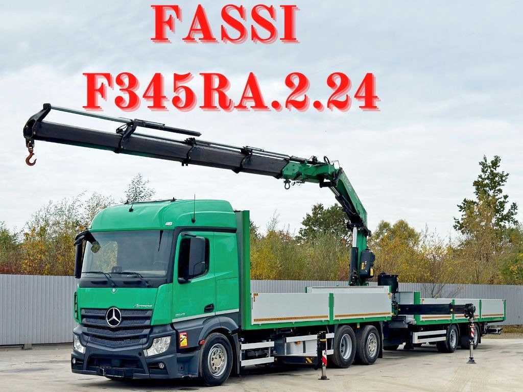 Mercedes-Benz ACTROS 2645* FASSI F345 RA 2.4/FUNK+Anhänger - Camion con gru: foto 1 Mercedes-Benz ACTROS 2645* FASSI F345 RA 2.4/FUNK+Anhänger - Camion con gru: foto 1