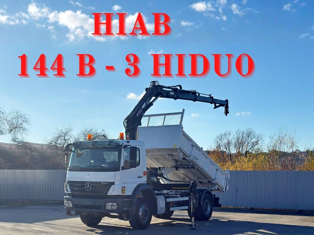 Mercedes-Benz AXOR 1833 * HIAB 144 B - 3 HIDUO + FUNK * TOP - Camion con gru: foto 1 Mercedes-Benz AXOR 1833 * HIAB 144 B - 3 HIDUO + FUNK * TOP - Camion con gru: foto 1