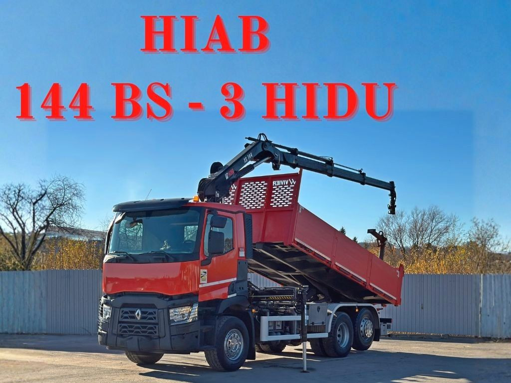 Renault C430 * HIAB 144 BS - 3 HIDUO+ FUNK/ 6x2 - Camion con gru: foto 1 Renault C430 * HIAB 144 BS - 3 HIDUO+ FUNK/ 6x2 - Camion con gru: foto 1