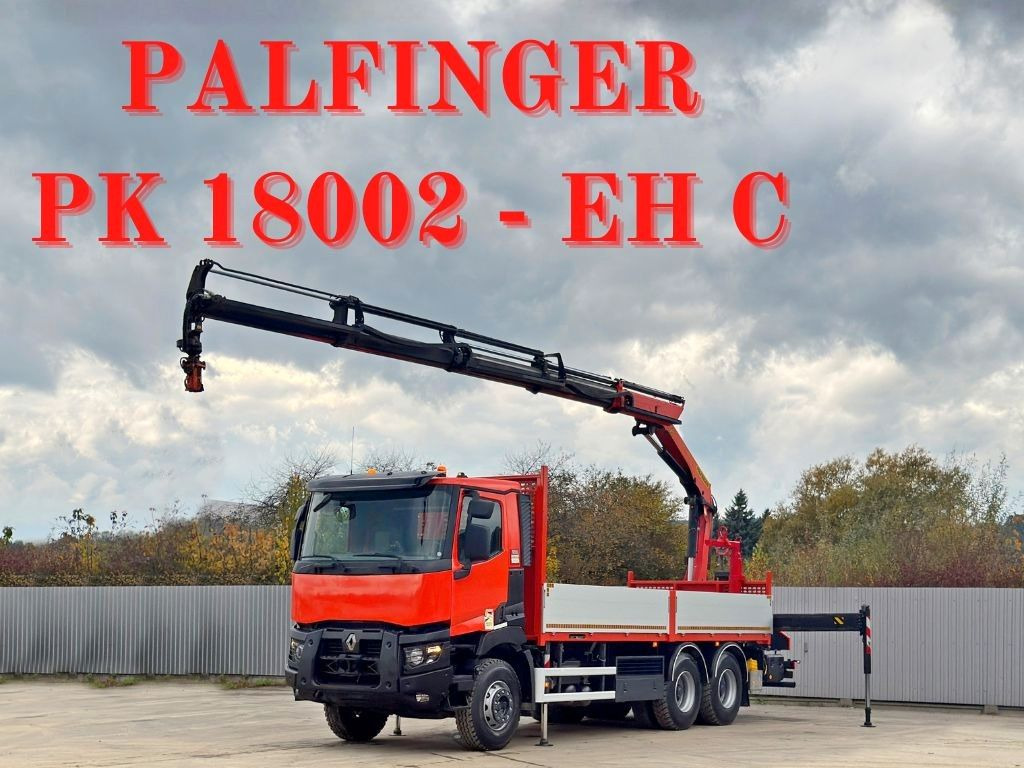 Renault C430 * PALFINGER PK 18002 - EHC + FUNK/ 6x4 - Camion con gru: foto 1 Renault C430 * PALFINGER PK 18002 - EHC + FUNK/ 6x4 - Camion con gru: foto 1