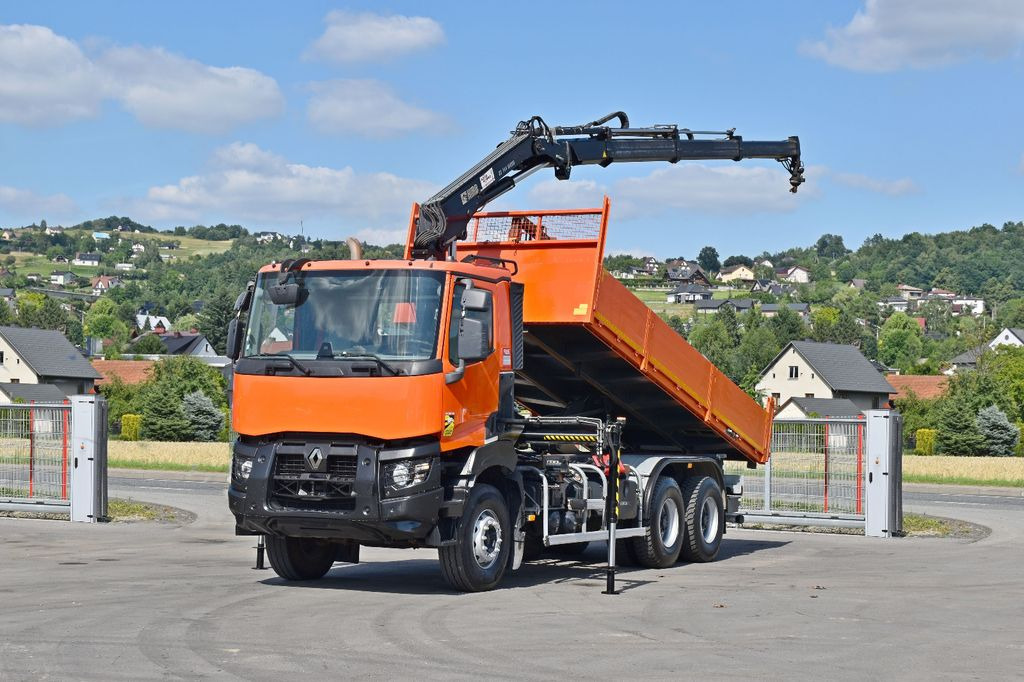 Renault K 430 * HIAB 144 B-3 HIDUO + FUNK / 6x4 - Camion con gru, Autocarro ribaltabile: foto 2 Renault K 430 * HIAB 144 B-3 HIDUO + FUNK / 6x4 - Camion con gru, Autocarro ribaltabile: foto 2