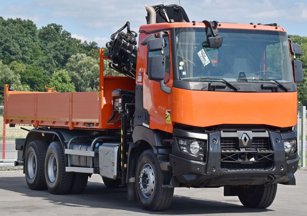 Renault K 430 * HIAB 144 B-3 HIDUO + FUNK / 6x4 - Camion con gru, Autocarro ribaltabile: foto 3 Renault K 430 * HIAB 144 B-3 HIDUO + FUNK / 6x4 - Camion con gru, Autocarro ribaltabile: foto 3