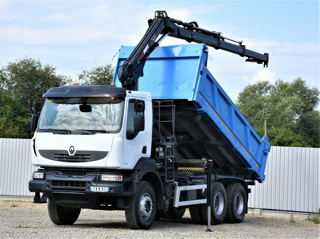 Renault KERAX 370 DXI* HIAB 122B-3 HIDUO/FUNK * 6x4 - Autocarro ribaltabile, Camion con gru: foto 1 Renault KERAX 370 DXI* HIAB 122B-3 HIDUO/FUNK * 6x4 - Autocarro ribaltabile, Camion con gru: foto 1
