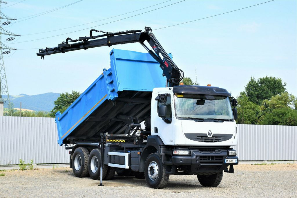 Renault KERAX 370 DXI* HIAB 122B-3 HIDUO/FUNK * 6x4 - Autocarro ribaltabile, Camion con gru: foto 2 Renault KERAX 370 DXI* HIAB 122B-3 HIDUO/FUNK * 6x4 - Autocarro ribaltabile, Camion con gru: foto 2