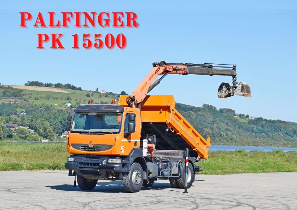 Renault KERAX 370 DXI* KIPPER 3,70m *PK 15500 + FUNK*TOP - Autocarro ribaltabile, Camion con gru: foto 1 Renault KERAX 370 DXI* KIPPER 3,70m *PK 15500 + FUNK*TOP - Autocarro ribaltabile, Camion con gru: foto 1