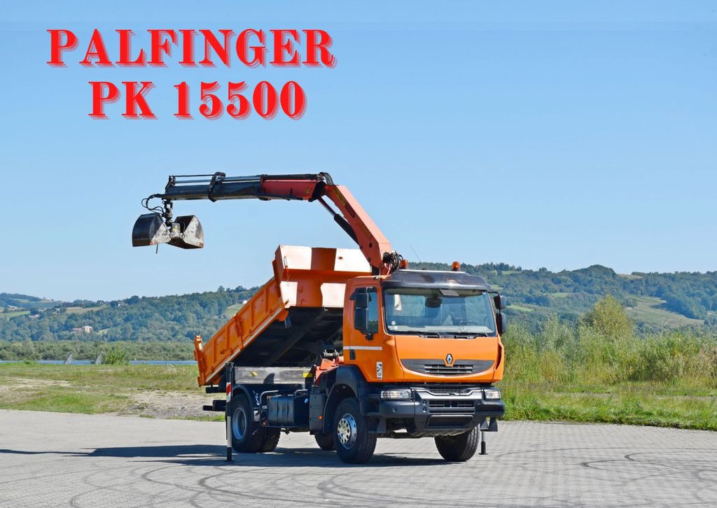 Renault KERAX 370 DXI* KIPPER 3,70m *PK 15500 + FUNK*TOP - Camion con gru, Autocarro ribaltabile: foto 1 Renault KERAX 370 DXI* KIPPER 3,70m *PK 15500 + FUNK*TOP - Camion con gru, Autocarro ribaltabile: foto 1