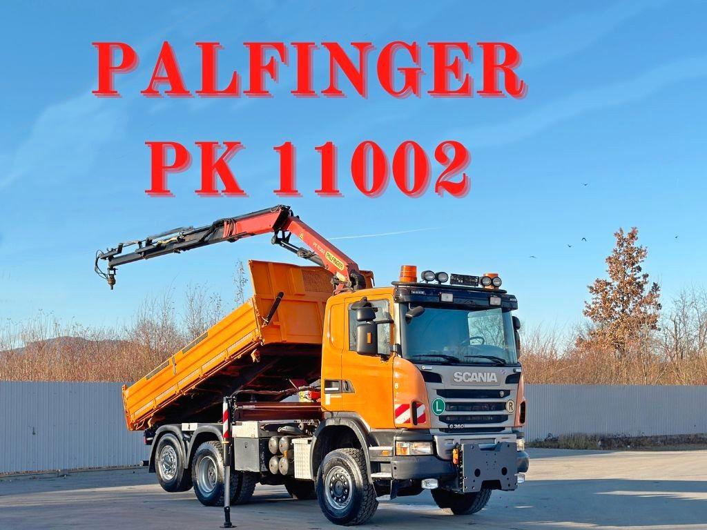 Scania G 360 * KIPPER 4,60m * PALFINGER PK 11002/ 6x6 - Camion con gru: foto 1 Scania G 360 * KIPPER 4,60m * PALFINGER PK 11002/ 6x6 - Camion con gru: foto 1