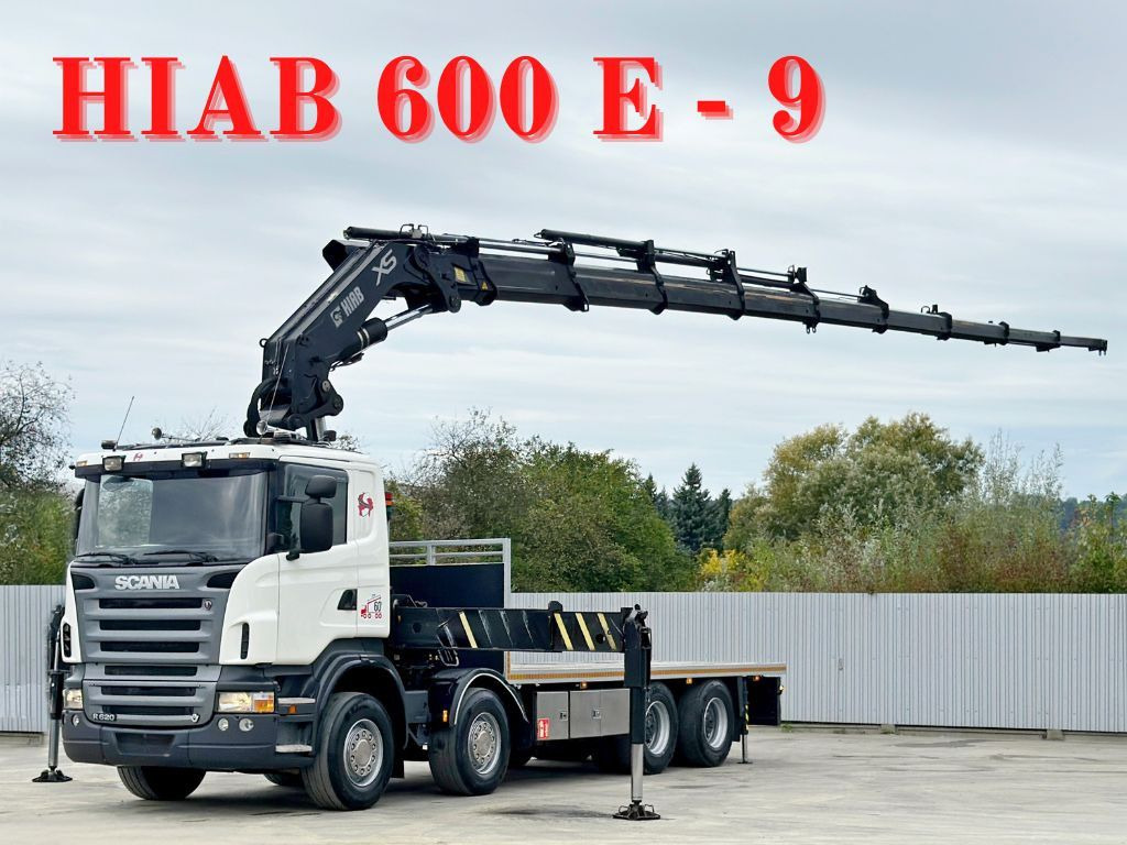 Scania R 620*PLATFORM 6,45m*HIAB 600 E - 9 + FUNK / 8x4 - Camion con gru: foto 1 Scania R 620*PLATFORM 6,45m*HIAB 600 E - 9 + FUNK / 8x4 - Camion con gru: foto 1