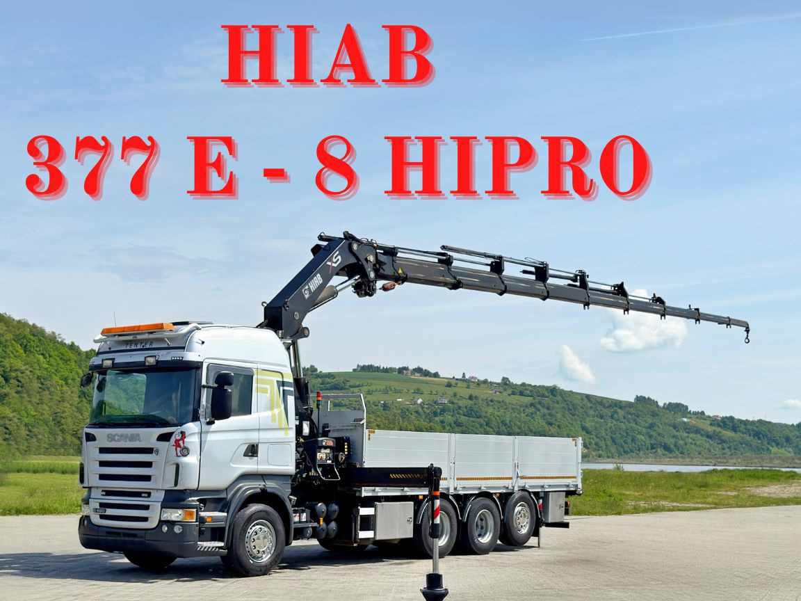 Scania R480 PRITSCHE 6,85m *HIAB 377 E-8 HIPRO/FUNK*8x4 - Camion con gru: foto 1 Scania R480 PRITSCHE 6,85m *HIAB 377 E-8 HIPRO/FUNK*8x4 - Camion con gru: foto 1