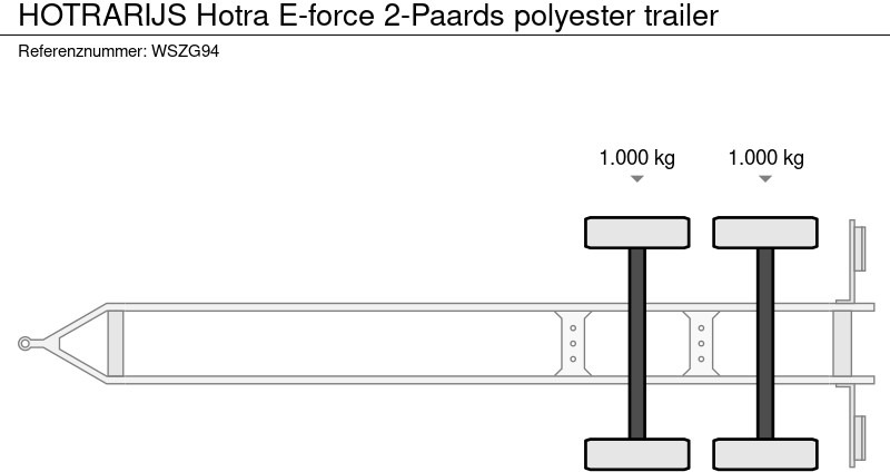 Trailer trasporto cavalli Hotrarijs Hotra E-force 2-Paards polyester trailer: foto 8