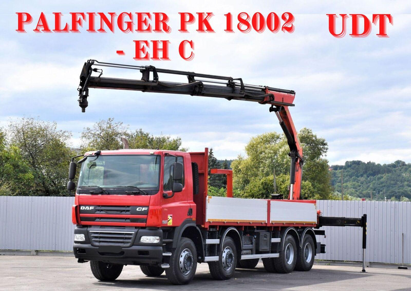 DAF CF 85.410 - Autocarro con pianale/ Cassone fisso, Camion con gru: foto 1 DAF CF 85.410 - Autocarro con pianale/ Cassone fisso, Camion con gru: foto 1
