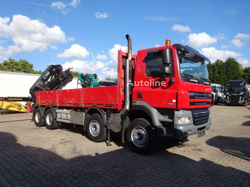 DAF CF 85.410 - Flatbed + crane - Autocarro con pianale/ Cassone fisso, Camion con gru: foto 2 DAF CF 85.410 - Flatbed + crane - Autocarro con pianale/ Cassone fisso, Camion con gru: foto 2