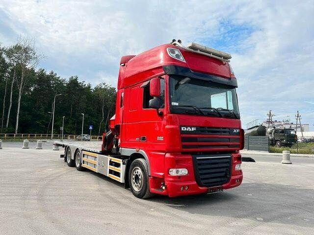 DAF XF 105 6x2 HMF 4020 EURO 5 KRAN CRANE - Autocarro con pianale/ Cassone fisso, Camion con gru: foto 4 DAF XF 105 6x2 HMF 4020 EURO 5 KRAN CRANE - Autocarro con pianale/ Cassone fisso, Camion con gru: foto 4