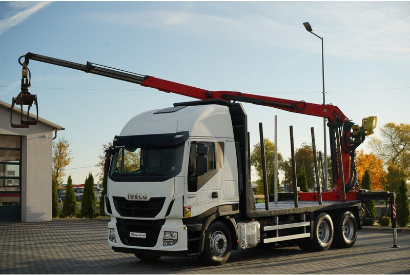 Iveco STRALIS 560 / 6X4 / DO DREWNA / DO DRZEWA / DO LASU / HDS PALFIN - Camion trasporto legname, Camion con gru: foto 2 Iveco STRALIS 560 / 6X4 / DO DREWNA / DO DRZEWA / DO LASU / HDS PALFIN - Camion trasporto legname, Camion con gru: foto 2