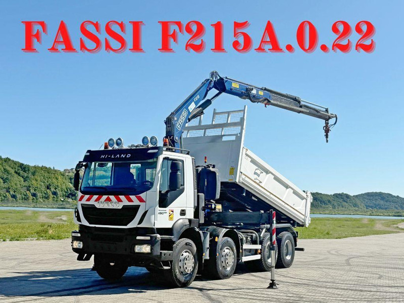 Iveco TRAKKER 450 * FASSI F215A.0.22 + FUNK / 8x4 *TOP - Autocarro ribaltabile, Camion con gru: foto 1 Iveco TRAKKER 450 * FASSI F215A.0.22 + FUNK / 8x4 *TOP - Autocarro ribaltabile, Camion con gru: foto 1
