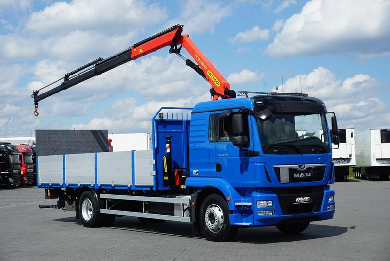 MAN TGM / 18.290 / SKRZYNIOWY + HDS + WINDA / PALFINGER PK 12002 / - Autocarro con pianale/ Cassone fisso, Camion con gru: foto 2 MAN TGM / 18.290 / SKRZYNIOWY + HDS + WINDA / PALFINGER PK 12002 / - Autocarro con pianale/ Cassone fisso, Camion con gru: foto 2