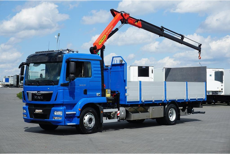 MAN TGM / 18.290 / SKRZYNIOWY + HDS + WINDA / PALFINGER PK 12002 / - Autocarro con pianale/ Cassone fisso, Camion con gru: foto 1 MAN TGM / 18.290 / SKRZYNIOWY + HDS + WINDA / PALFINGER PK 12002 / - Autocarro con pianale/ Cassone fisso, Camion con gru: foto 1