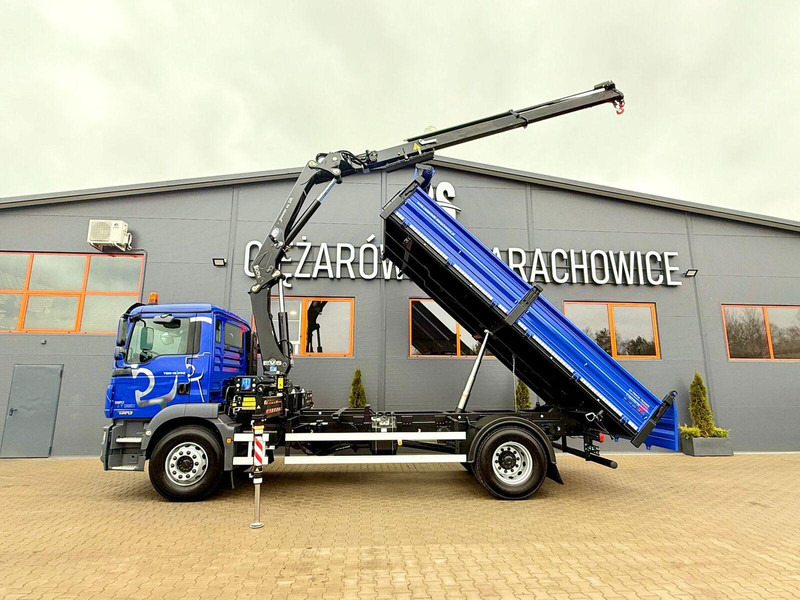 Autocarro ribaltabile, Camion con gru MAN TGM TGL TGS 18.250 // wywrotka 3-S + HDS HMF 1420 - K2 // bu: foto 13 Autocarro ribaltabile, Camion con gru MAN TGM TGL TGS 18.250 // wywrotka 3-S + HDS HMF 1420 - K2 // bu: foto 13