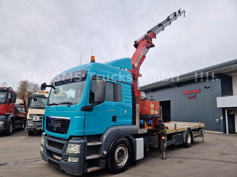 MAN TGS 18.360 Platform Crane HMF 2820 - Autocarro con pianale/ Cassone fisso, Camion con gru: foto 1 MAN TGS 18.360 Platform Crane HMF 2820 - Autocarro con pianale/ Cassone fisso, Camion con gru: foto 1