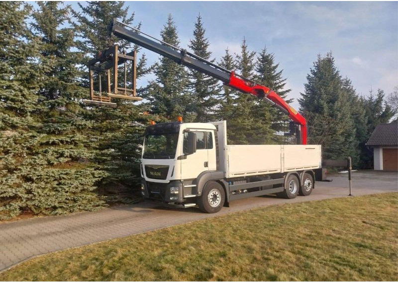 MAN TGS 26.400 Crane Palfinger PK 23001L - Autocarro con pianale/ Cassone fisso, Camion con gru: foto 1 MAN TGS 26.400 Crane Palfinger PK 23001L - Autocarro con pianale/ Cassone fisso, Camion con gru: foto 1