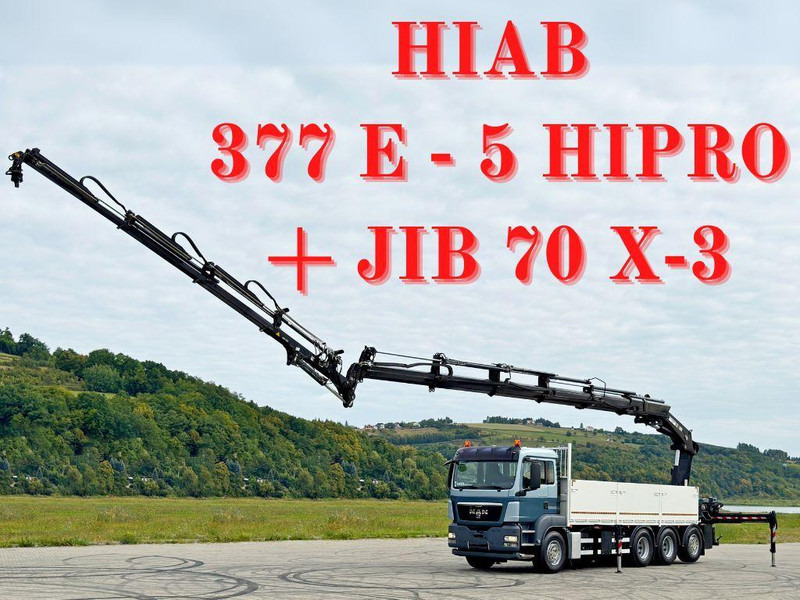 MAN TGS 35.400*HIAB 377 E-5 HIPRO+JIB 70X-3FUNK /8x4 - Autocarro con pianale/ Cassone fisso, Camion con gru: foto 1 MAN TGS 35.400*HIAB 377 E-5 HIPRO+JIB 70X-3FUNK /8x4 - Autocarro con pianale/ Cassone fisso, Camion con gru: foto 1