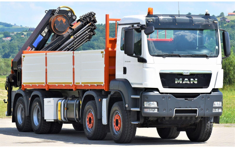 MAN TGS 35.440 * HIAB 322 EP-5HIPRO+FUNK / 8x4! - Autocarro con pianale/ Cassone fisso, Camion con gru: foto 1 MAN TGS 35.440 * HIAB 322 EP-5HIPRO+FUNK / 8x4! - Autocarro con pianale/ Cassone fisso, Camion con gru: foto 1
