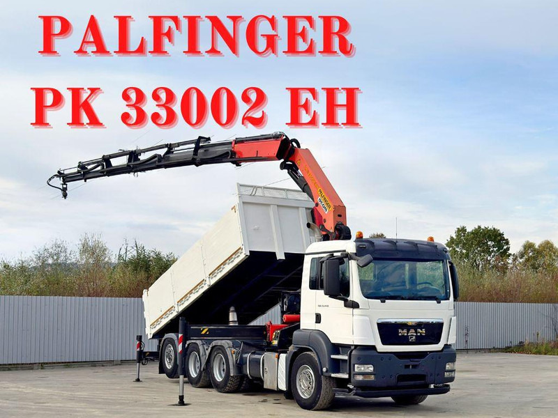 MAN TGS 35.440 * PALFINGER PK 33002 EH +FUNK / 8x4 - Autocarro ribaltabile, Camion con gru: foto 1 MAN TGS 35.440 * PALFINGER PK 33002 EH +FUNK / 8x4 - Autocarro ribaltabile, Camion con gru: foto 1