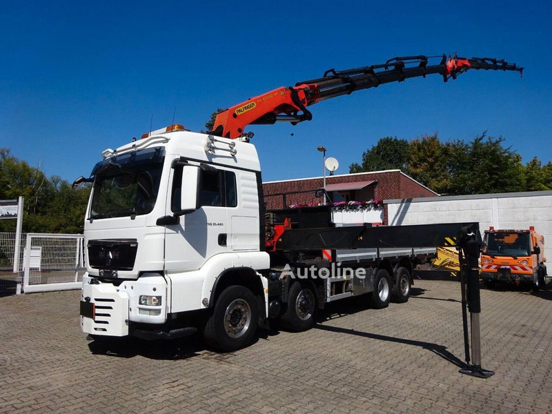 Autocarro con pianale/ Cassone fisso, Camion con gru MAN TGS 35.480 - Flatbed + crane: foto 9 Autocarro con pianale/ Cassone fisso, Camion con gru MAN TGS 35.480 - Flatbed + crane: foto 9