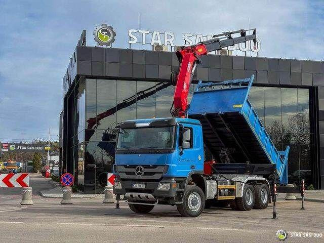 Mercedes-Benz ACTROS 3341 6x6 HMF 4220 K4 CRANE KIPPER - Autocarro ribaltabile, Camion con gru: foto 1 Mercedes-Benz ACTROS 3341 6x6 HMF 4220 K4 CRANE KIPPER - Autocarro ribaltabile, Camion con gru: foto 1
