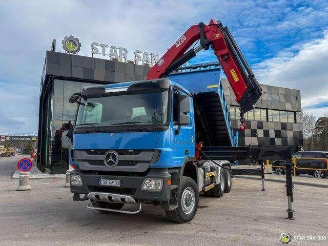 Mercedes-Benz ACTROS 3341 6x6 HMF 4220 K4 CRANE KIPPER - Autocarro ribaltabile, Camion con gru: foto 2 Mercedes-Benz ACTROS 3341 6x6 HMF 4220 K4 CRANE KIPPER - Autocarro ribaltabile, Camion con gru: foto 2