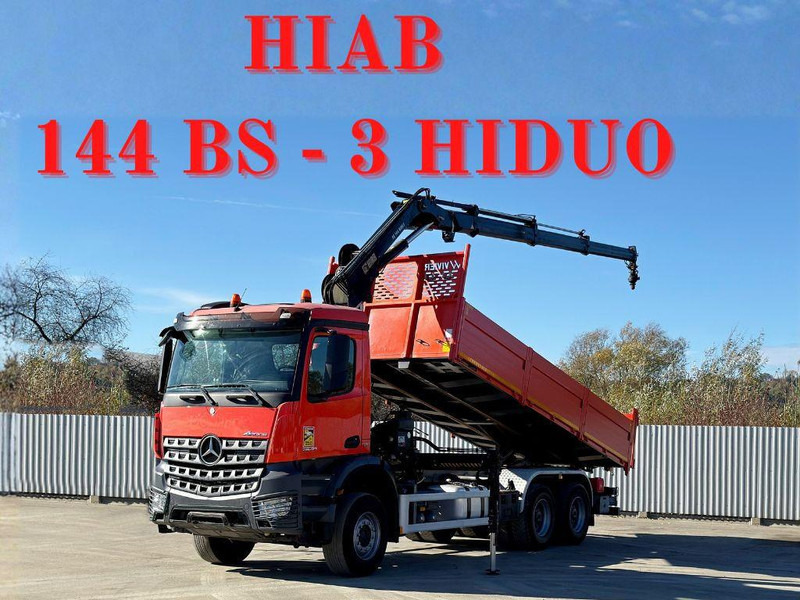 Mercedes-Benz AROCS 2640 *HIAB 144 BS - 3/FUNK + * 6x4 - Autocarro ribaltabile, Camion con gru: foto 1 Mercedes-Benz AROCS 2640 *HIAB 144 BS - 3/FUNK + * 6x4 - Autocarro ribaltabile, Camion con gru: foto 1