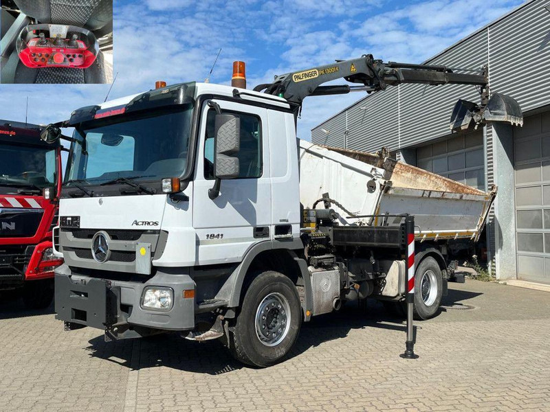 Mercedes-Benz Actros 1841 K 3-Way Meiller Tipper Crane Palfinger PK 13001-KA - Autocarro ribaltabile, Camion con gru: foto 1 Mercedes-Benz Actros 1841 K 3-Way Meiller Tipper Crane Palfinger PK 13001-KA - Autocarro ribaltabile, Camion con gru: foto 1