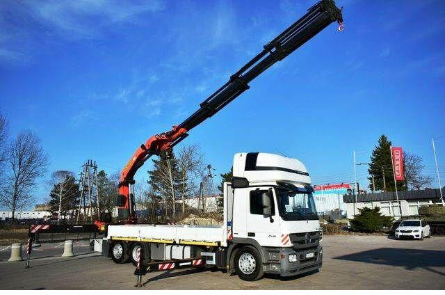 Mercedes-Benz Actros 2546 6x2 Palfinger PK 53002 Crane Kran - Autocarro con pianale/ Cassone fisso, Camion con gru: foto 1 Mercedes-Benz Actros 2546 6x2 Palfinger PK 53002 Crane Kran - Autocarro con pianale/ Cassone fisso, Camion con gru: foto 1