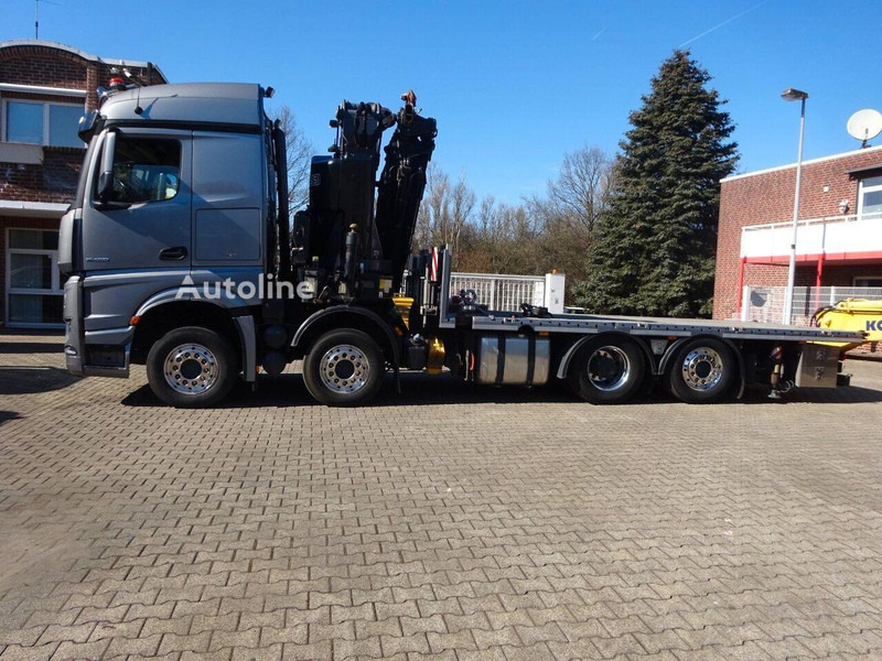 Autocarro con pianale/ Cassone fisso, Camion con gru Mercedes-Benz Arocs 3453 8x2 Open Flatbed + Crane Fassi F820: foto 11