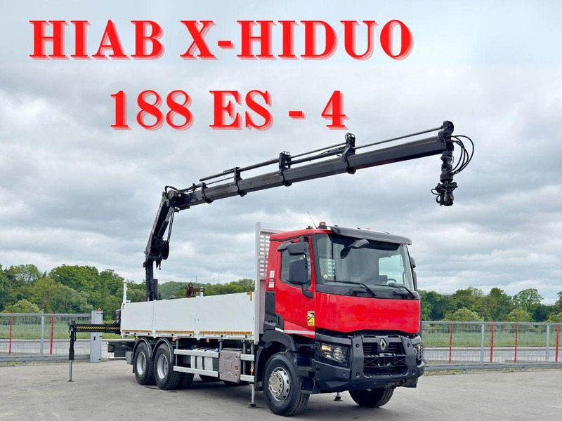 Renault C 400 *HIAB X - HIDUO 188 ES - 4 + FUNK * 6x4 - Autocarro con pianale/ Cassone fisso, Camion con gru: foto 1 Renault C 400 *HIAB X - HIDUO 188 ES - 4 + FUNK * 6x4 - Autocarro con pianale/ Cassone fisso, Camion con gru: foto 1