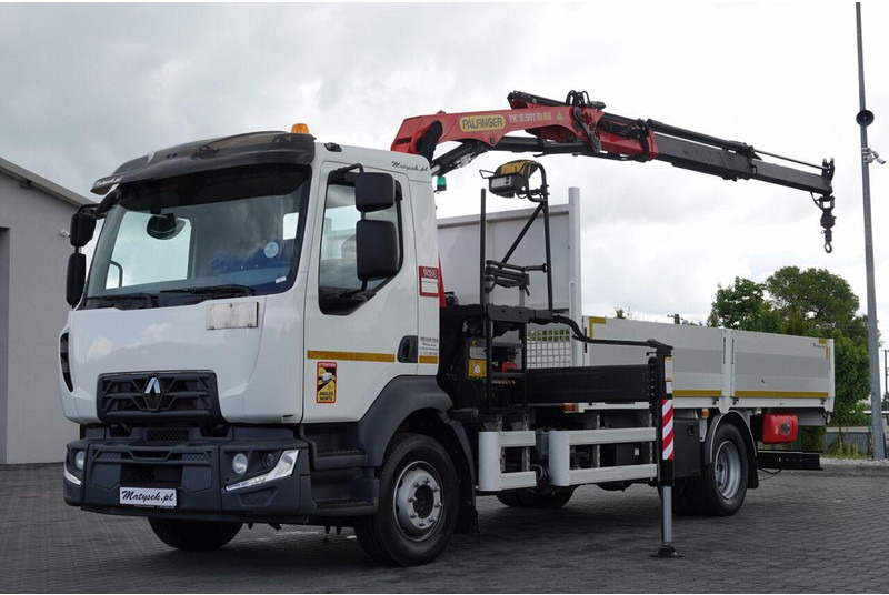 Renault D 210/ 4X2 / SKRZYNIOWY 5 M + HDS PALFINGER PK 8.501 SLD A / UD - Autocarro con pianale/ Cassone fisso, Camion con gru: foto 1 Renault D 210/ 4X2 / SKRZYNIOWY 5 M + HDS PALFINGER PK 8.501 SLD A / UD - Autocarro con pianale/ Cassone fisso, Camion con gru: foto 1