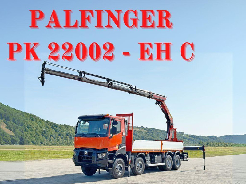 Renault K 430 * PK 22002 - EH C+ FUNK * 8x4 - Autocarro con pianale/ Cassone fisso, Camion con gru: foto 1 Renault K 430 * PK 22002 - EH C+ FUNK * 8x4 - Autocarro con pianale/ Cassone fisso, Camion con gru: foto 1